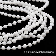 2PCS 10m Bead Chain White Beads Shutter Venetian Blinds Curtain Accessories 4.5 x 6mm Mirabilis Beads