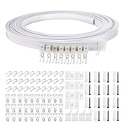 5M Curtain Track Curved Rail Hook Pulley Mounting Code Screw Expansion Plug(White)