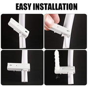 5M Curtain Track Curved Rail Hook Pulley Mounting Code Screw Expansion Plug(White)