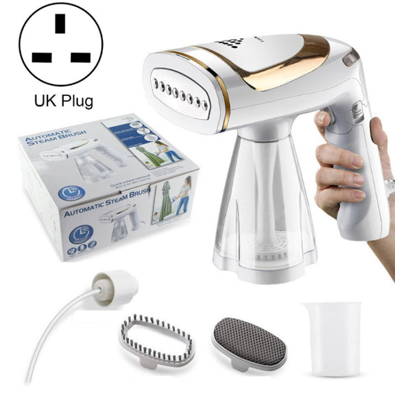 1600W  Handheld Folding Iron Mini Steam Iron, Color: White Single Gear(UK Plug)