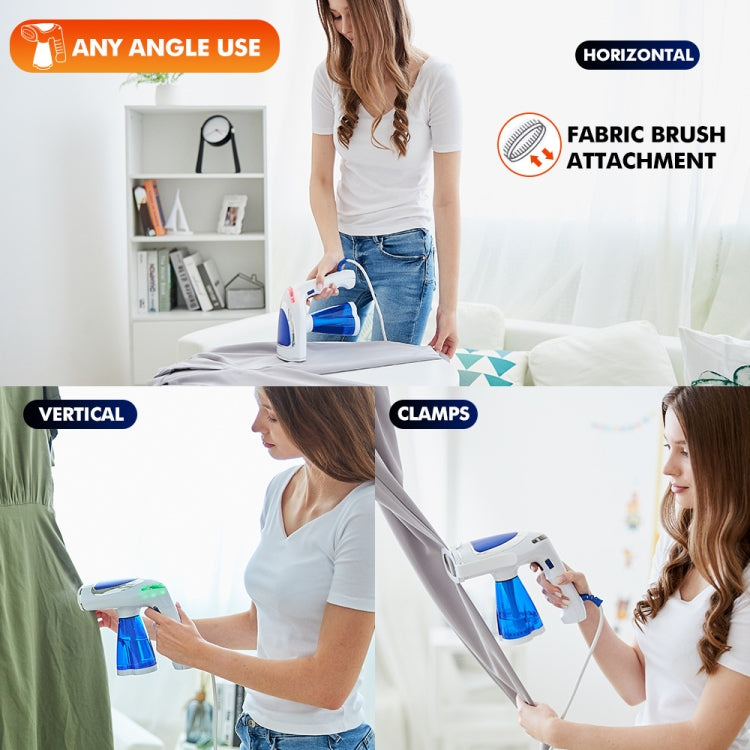 1600W  Handheld Folding Iron Mini Steam Iron, Color: White Single Gear(UK Plug)