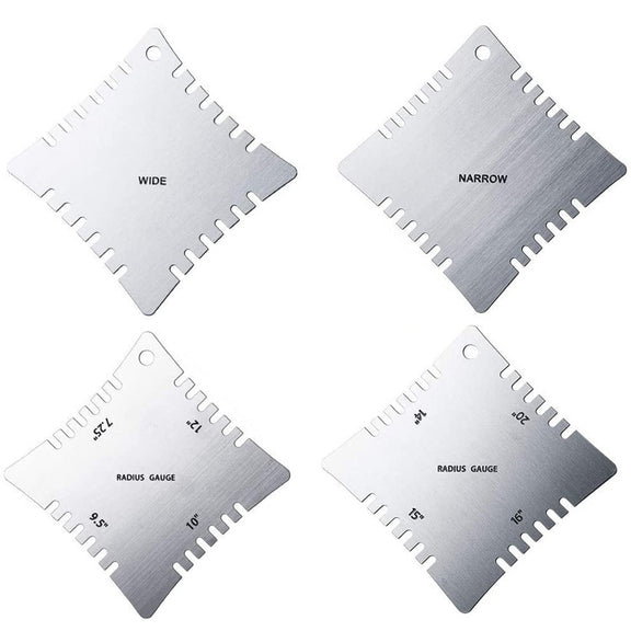 4 PCS/ Set Guitar With Teeth Ruler Guitar Repair Measuring Ruler Tools