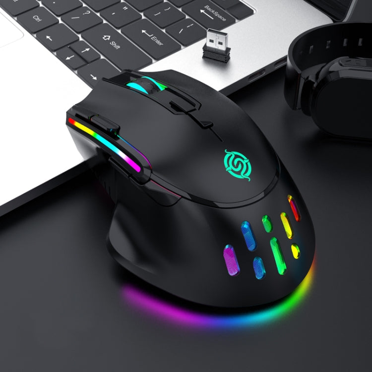 K-Snake BM520  9-button 3200DPI 2.4G RGB Wireless Dual-mode Gaming Mouse(Black)