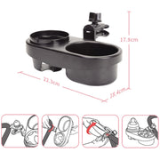 Stroller Double Cup Holder Pushchair Bottle Snack Box Shelf(J4100)