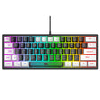 ZIYOULANG K61 62 Keys Game RGB Lighting Notebook Wired Keyboard, Cable Length: 1.5m(Black White) - Wired Keyboard by ZIYOULANG | Online Shopping South Africa | PMC TechLife | Buy Now Pay Later Mobicred