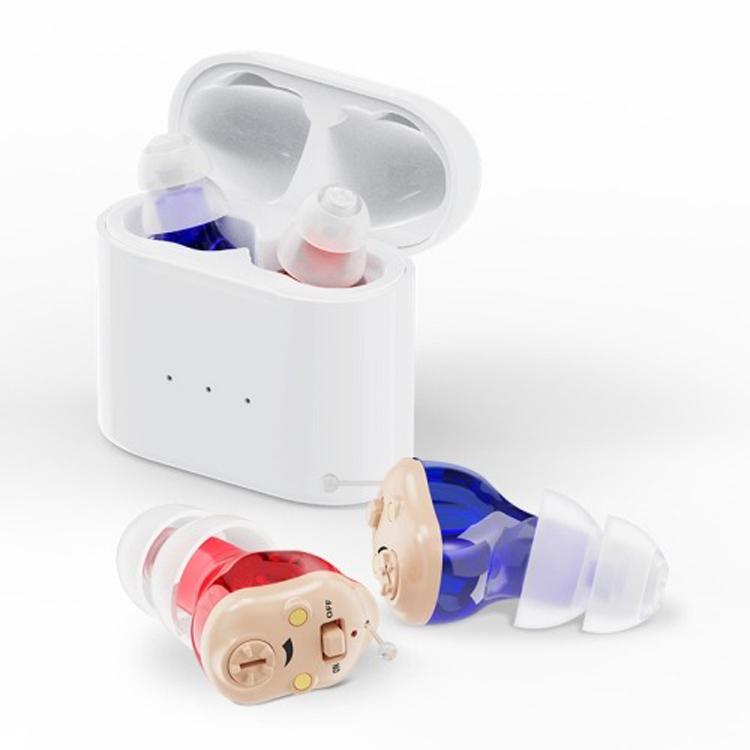 GM-915 Type-C Port CIC Hearing Aids Rechargeable Invisible Sound Amplifier(Red Blue)