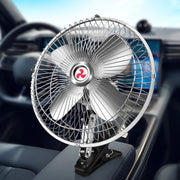 Car Powerful Fixing Clip Cooling High Wind Power Electric Fan, Specification: 8 inch Metal 24V