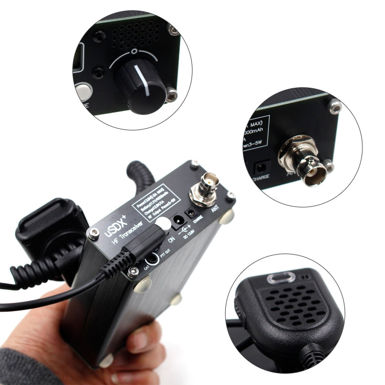 Usdr Usdx + V2 Plus 8 Band SDR Full Mode HF SSB QRP High Frequency Transceiver, Spec: US Plug