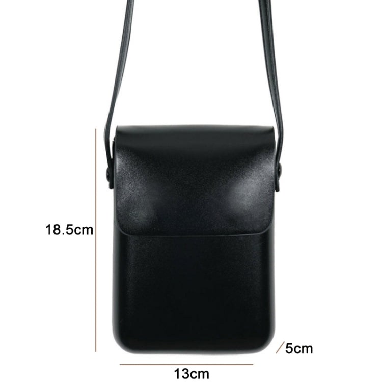 Fashion Versatile Vertical Models Single Shoulder Crossbody Mobile Phone Bag, Color: Brown