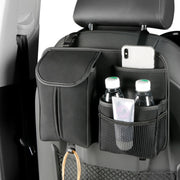 DE RAN FU Flip Fur Car Seat BackTissue Box Storage Hanging Bag With Hook(Black)