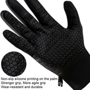 A045 Cycling Gloves Touch Screen Windproof Water-resistant Sport Keep Warm Gloves, Size: L(Black)
