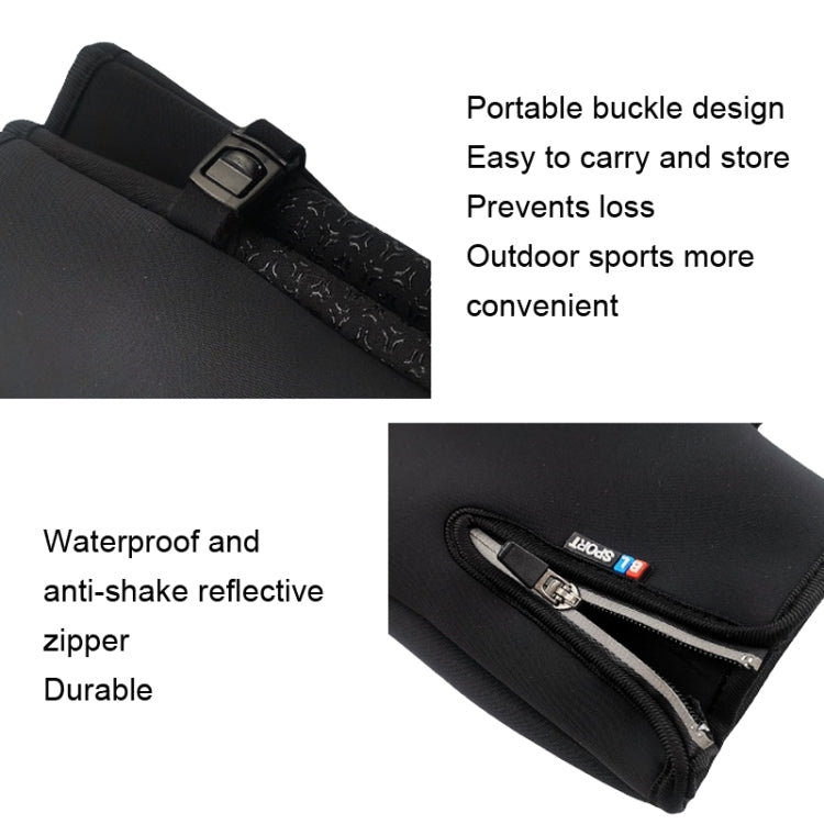 A045 Cycling Gloves Touch Screen Windproof Water-resistant Sport Keep Warm Gloves, Size: L(Black)