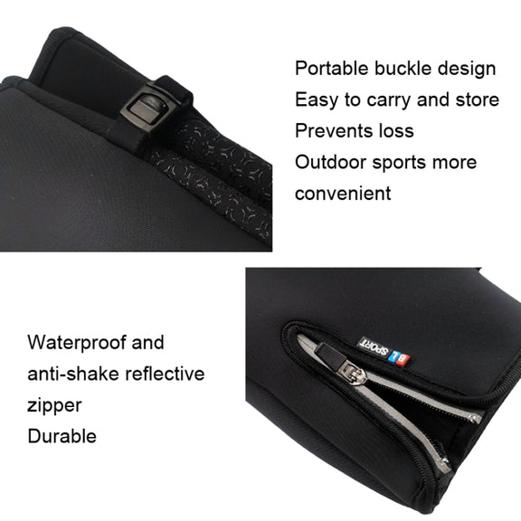 A045 Cycling Gloves Touch Screen Windproof Water-resistant Sport Keep Warm Gloves, Size: L(Black)