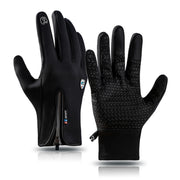 A045 Cycling Gloves Touch Screen Windproof Water-resistant Sport Keep Warm Gloves, Size: L(Black)