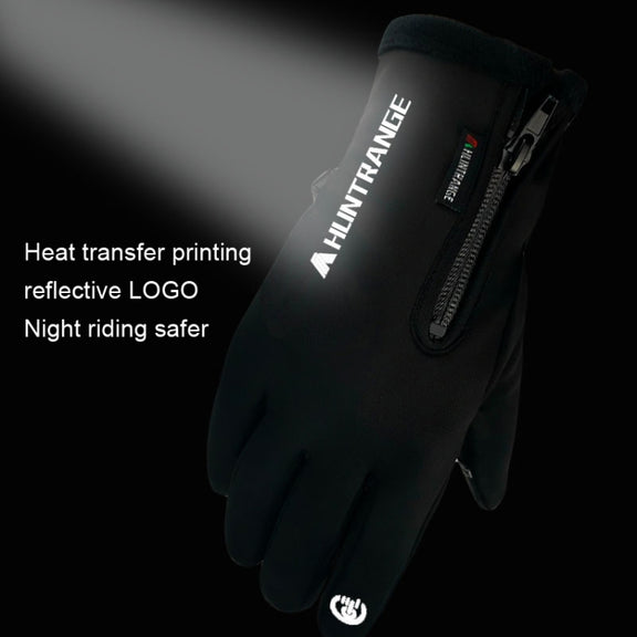 HUNTRANGE A022 Outdoor Water-resistant Touch Screen Riding Keep Warm Gloves, Size: L(Black)