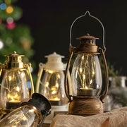Retro Lantern Table Decoration Christmas Scene Decoration Simulation Oil Lamp(Bronze)