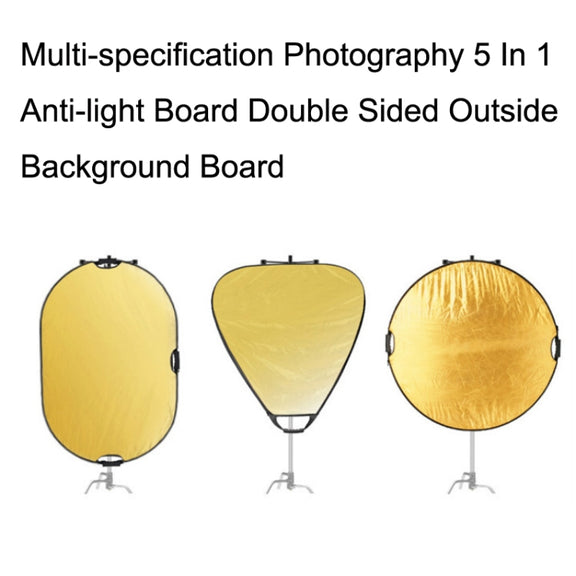 Selens  5 In 1 (Gold / Silver  / White / Black / Soft Light) Folding Reflector Board, Size: 80cm Triangle