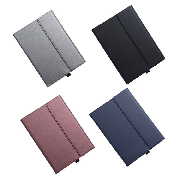 For Microsoft Surface Pro 8 Tablet Protective Case Holder(Microfiber Lambskin Texture Black Case)