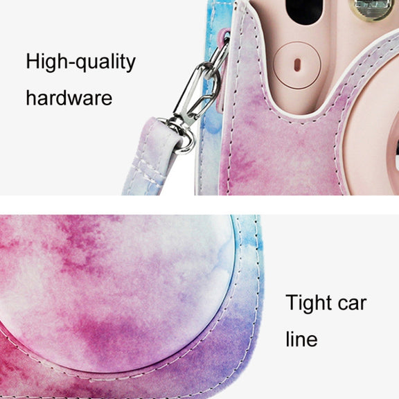 For Instax Mini11 / 9 / 8 PU Cortex Retro Camera Bag Protective Cover(Fantastic Cloud)
