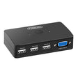 FJGEAR FJ-210UK 2 Ports HD VGA To KVM Switcher With Desktop Controller(Black) - Switch by FJGEAR | Online Shopping South Africa | PMC TechLife | Buy Now Pay Later Mobicred