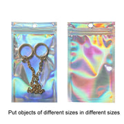 100PCS Laser Self-sealing Packaging Bag Data Line Aluminum Foil Plastic Bag , Size: 13x25cm