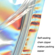 100PCS Laser Self-sealing Packaging Bag Data Line Aluminum Foil Plastic Bag , Size: 13x25cm