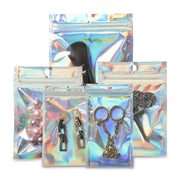 100PCS Laser Self-sealing Packaging Bag Data Line Aluminum Foil Plastic Bag , Size: 20x30cm