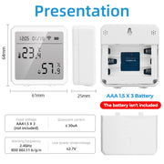 Wifi Temperature And Humidity Meter Sensor Equipment Smart Home Graffiti APP Temperature And Humidity Sensor(Black)