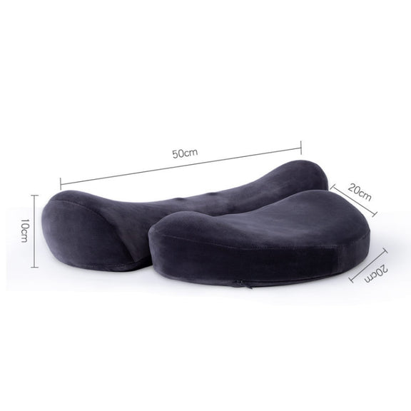 3D Slow Rebound Memory Foam Heating Massage Pillow(Deep Gray)