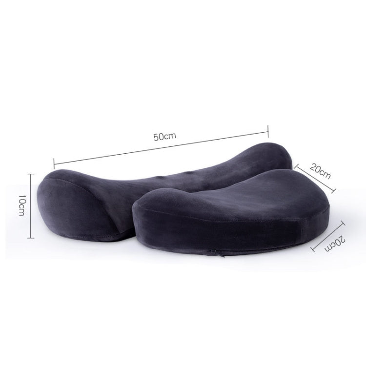3D Slow Rebound Memory Foam Heating Massage Pillow(Deep Gray)