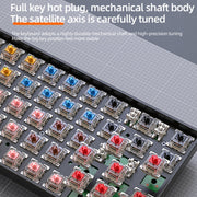 ZIYOU LANG K68 68 Keys Bluetooth Wireless Dual Model Mechanical Keyboard, Style: Red Shaft Version (Gray)
