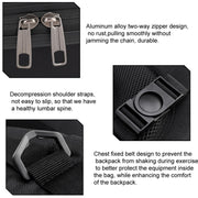 For DJI AVATA  Storage Bag Hard Shell Water-resistant Shoulder Bag Backpack(Metal Gray)