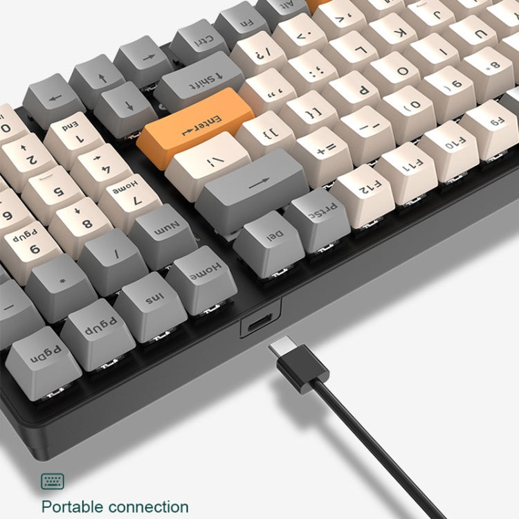 ZIYOU LANG  K3 100 Keys Game Glowing Wired Mechanical Keyboard, Cable Length: 1.5m, Style: Micro Light Version Red Axis