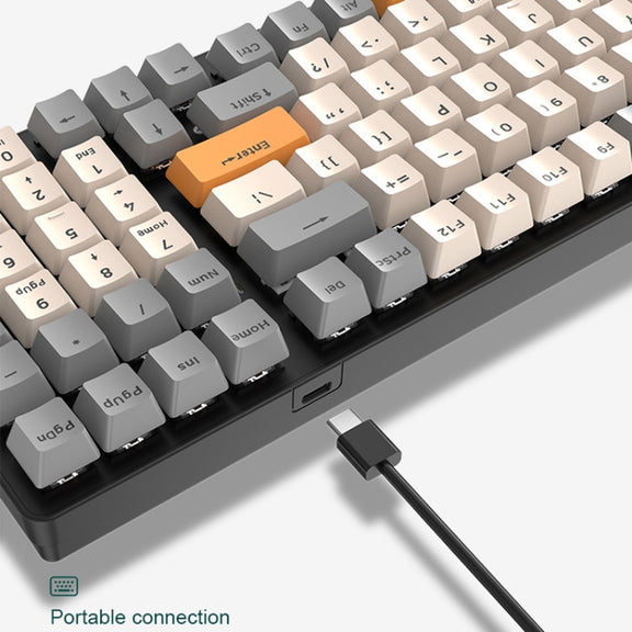ZIYOU LANG  K3 100 Keys Game Glowing Wired Mechanical Keyboard, Cable Length: 1.5m, Style: Micro Light Version Red Axis
