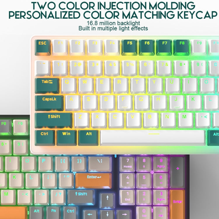 ZIYOU LANG  K3 100 Keys Game Glowing Wired Mechanical Keyboard, Cable Length: 1.5m, Style: Micro Light Version Red Axis