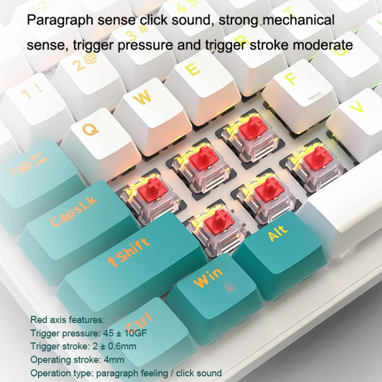 ZIYOU LANG  K3 100 Keys Game Glowing Wired Mechanical Keyboard, Cable Length: 1.5m, Style: Micro Light Version Red Axis