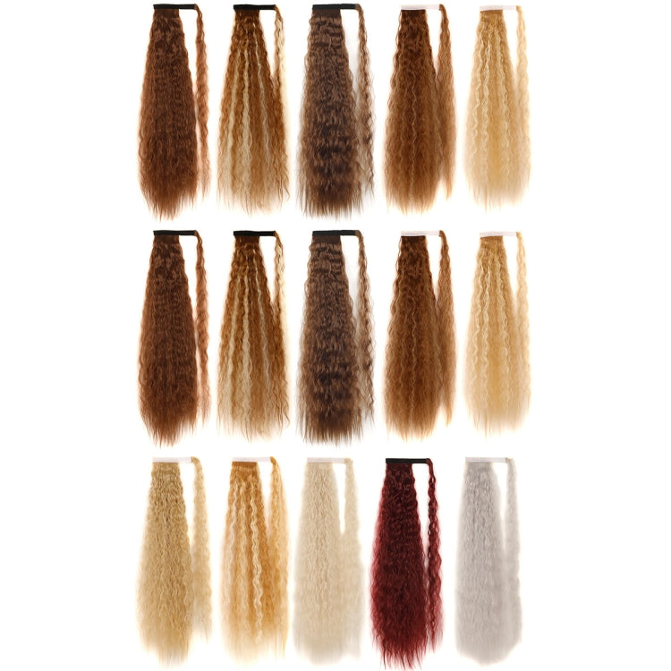 MST8568 Invisible Adhesive Bandage Wigs Corn Perm Long Ponytail Wigs(1001A)