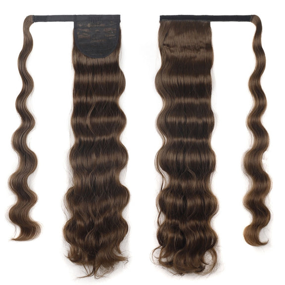 MST08 Adhesive Tie-On Wigs Ponytail Fluffy Long Curly Wigs High-Ponytail(8)