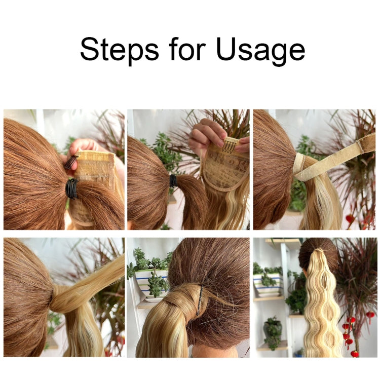 MST08 Adhesive Tie-On Wigs Ponytail Fluffy Long Curly Wigs High-Ponytail(88)