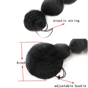 DLMW01 Bubble Shape Shaggy Wig Ponytail Drawstring Long Ponytail Wigs, Spec: PTBLUE2