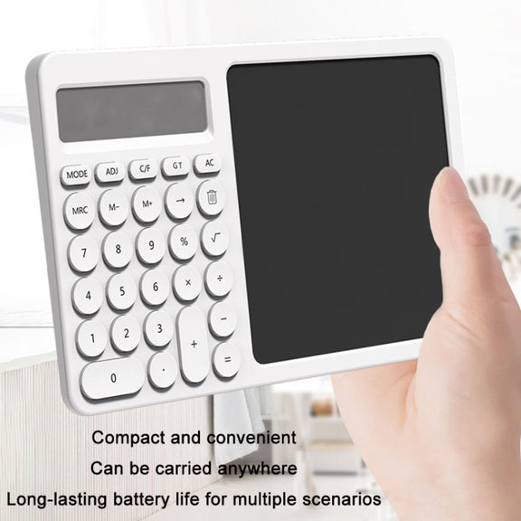 Office Calculator LCD Handwriting Board With Stand(White)