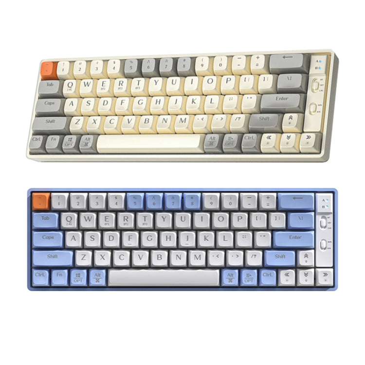 LANGTU GK65 65 Keys Wireless / Bluetooth / Wired Three Model Game Mechanical Keyboard, Cable Length: 1.5m(Sky Blue)
