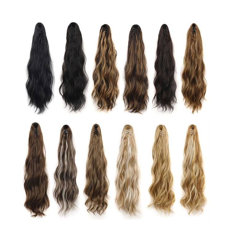 P96 Clip-On Wig Long Ponytail Water Ripple Long Curly Wig(2H27)