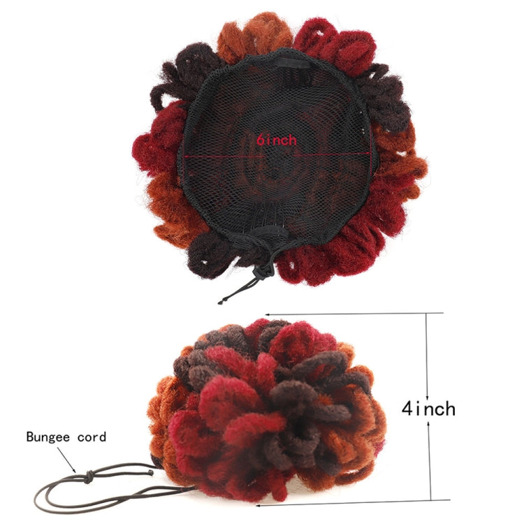 LSFBZB Drawstring Dreadlocks Wig Caterpillar Dreadlock Shaggy Hair Bun, Spec: 4H27H30