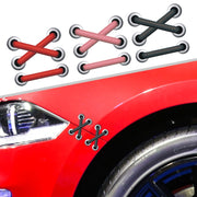 10pcs Shoelace Car Sticker Body Cover Up Scratch Patch Sticker(Pink Cross)