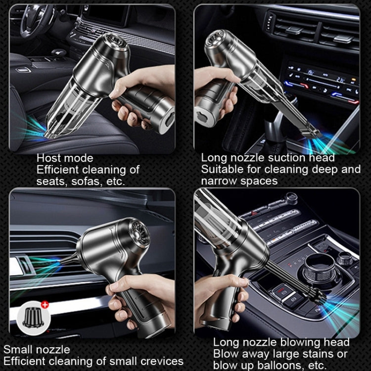 SUITU Car Wireless Wet And Wet Charging Handheld Vacuum Cleaner, Style: Basic Black