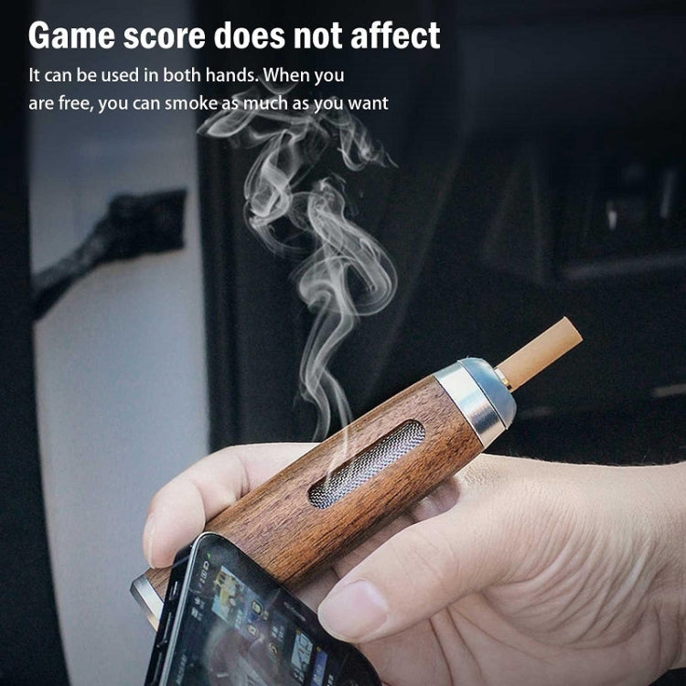 Car Smoking Multifunctional Anti-Flying Ashtray(Beechwood Dark Walnut)