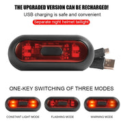 Motorbike Helmet Warning Light USB Rechargeable Water-resistant Tail Light, Specification: 4 Beads B Model