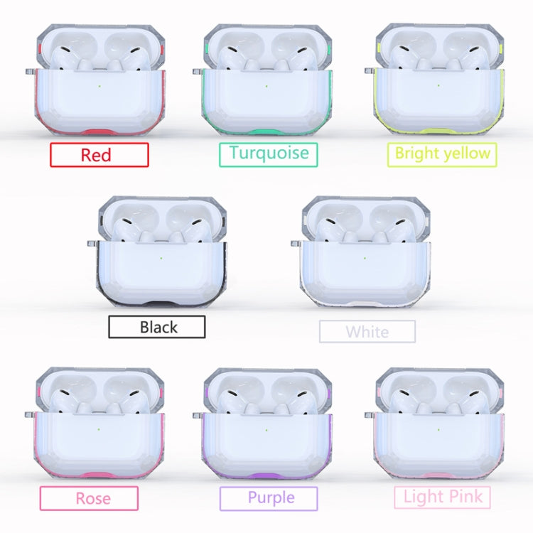 For AirPodS Pro RJT-AP-03 Bluetooth Earphone Transparent Soft Case TPU Protection Cover(White)
