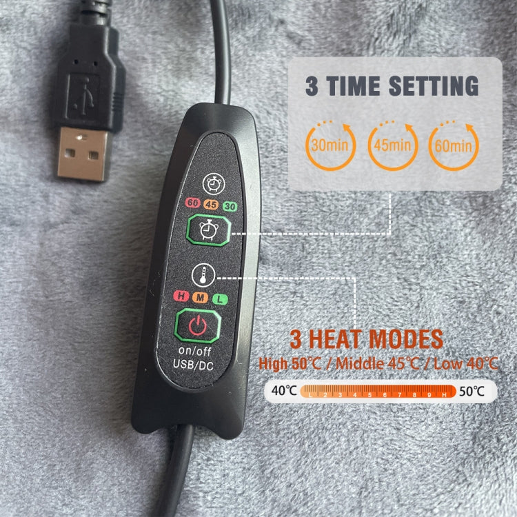 Controller Version Adjustable Temperature Timing USB Electric Heating Shawl Blanket Heating Pad 76x150cm